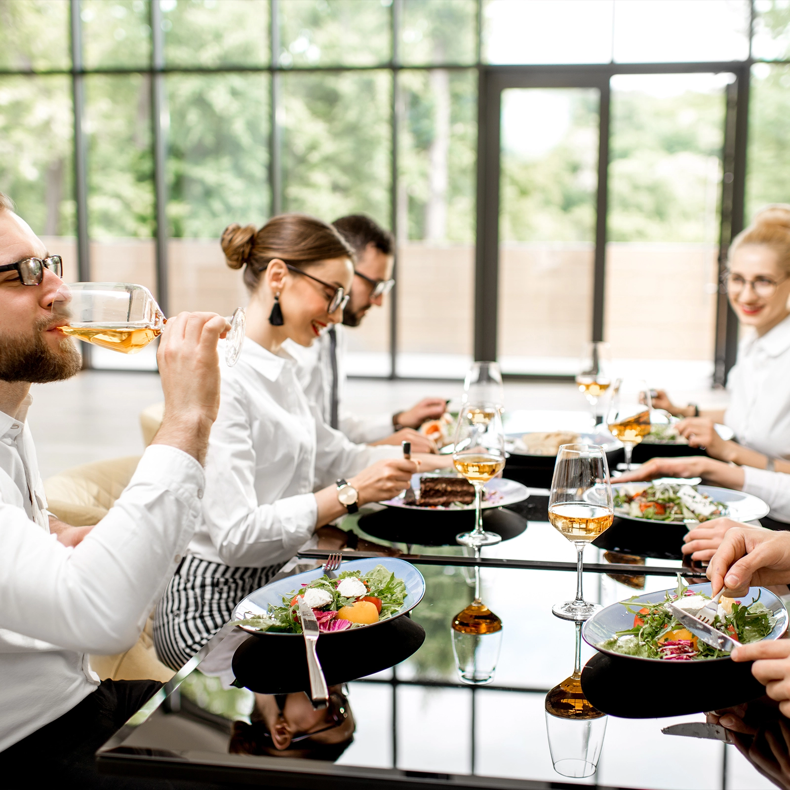 business people during a lunch at the restaurant 2023 11 27 05 31 11 utc Don Stanley's Catering Services